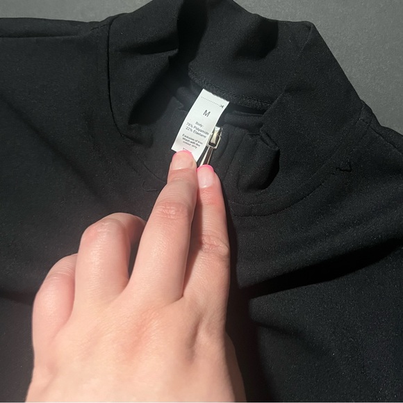 Black Zip Front Jumpsuit | Size M | Stretchy - Picture 6 of 7